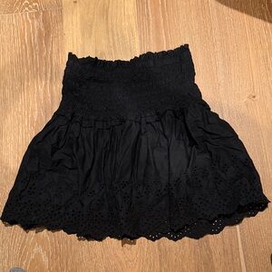 GAP Black Eyelet Mini Skirt